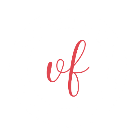 Vanifoto Studio favicon z monogramom VF v beli barvi na črnem ozadju